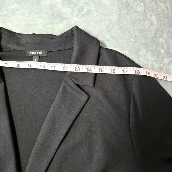 Torrid Black Long Jacket Womens Plus Size 4X Capsule Wardrobe Minimalist